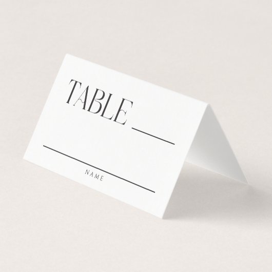 Modern Whimsy Wedding Table Place Cards (正面)