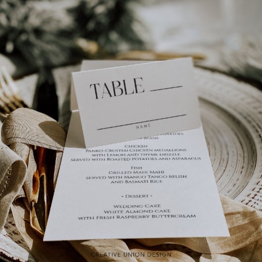Modern Whimsy Wedding Table Place Cards