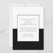 Modern White and Black Graduate Announcement 招待状 (裏面)