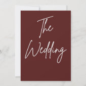 Modern White and red Simple Wedding 招待状 (裏面)