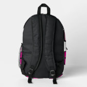Modern White Backpack with Pink & Purple  プリントバックパック (裏面)