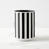 Modern White Black Stripe Custom Image マグカップ (中央)