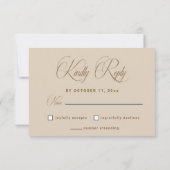 Modern White Boho Floral Arch Wedding RSVP Card (裏面)