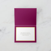 Modern White Botanical Flowers Elegant Thank You カード (内部)