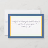 Modern White Calla Lilies Bridal Shower Thank You サンキューカード (裏面)