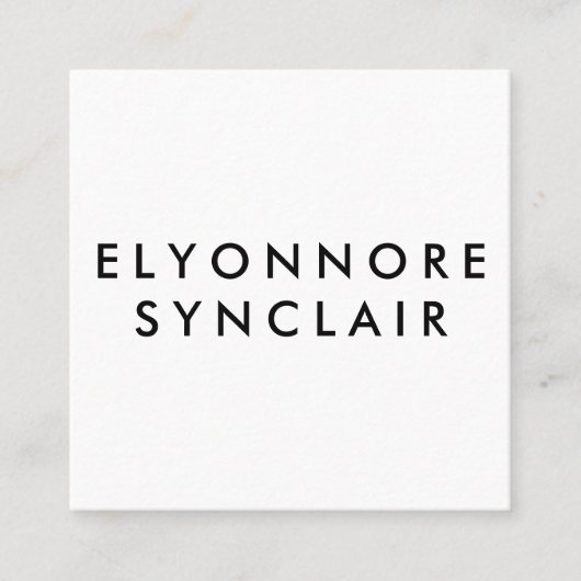 Modern White Craft Chocolate Founder QR Code スクエア名刺 (正面)