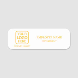 Modern White Custom Business Name Tag 名札