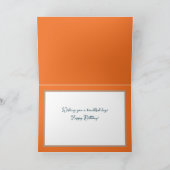 Modern White Daisies Botanical Colorful Birthday カード (内部)