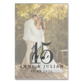 Modern  White Daytime Wedding Table Seating Chart  テーブルナンバー (裏面)