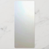 Modern White Flowers Pearls Menu メニュー (裏面)