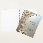 Modern White Flowers Pearls Planner プランナー手帳 (ディスプレー)