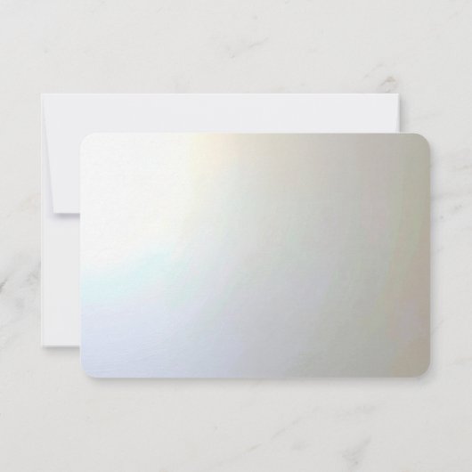 Modern White Flowers Pearls RSVP Card (裏面)