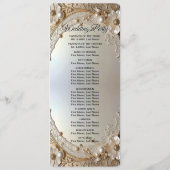 Modern White Flowers Pearls Wedding Program プログラム (裏面)