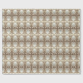 Modern White Flowers Pearls Wrapping Paper ラッピングペーパー (フラット)
