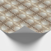 Modern White Flowers Pearls Wrapping Paper ラッピングペーパー (角)