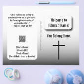 Modern White Gradient Church Bulletin  チラシ (シングル)