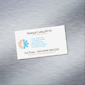 Modern White Heating & Cooling マグネット名刺 (インサイチュ)