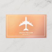 Modern White Jet Aircraft Airline Airplane Pilot 名刺 (正面)