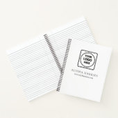 Modern White Logo Corporate Branding notebook ノートブック (内部)