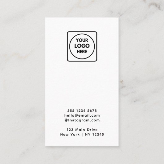 Modern White Logo | Custom Jewelry Earring  名刺 (裏面)