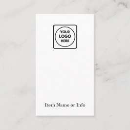 Modern White Logo | Custom Jewelry Earring 名刺
