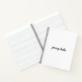 Modern White Monogram Minimalist Design ノートブック (内部)