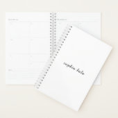 Modern White Monogram Minimalist Design プランナー手帳 (ディスプレー)