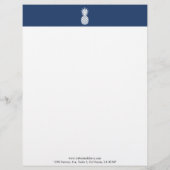 Modern White Pineapple logo Letterhead レターヘッド (正面)