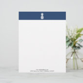 Modern White Pineapple logo Letterhead レターヘッド (スタンド正面)