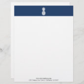 Modern White Pineapple logo Letterhead レターヘッド (正面/裏面)