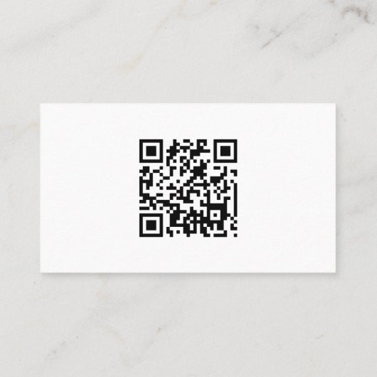 Modern White QR Code 名刺 (裏面)