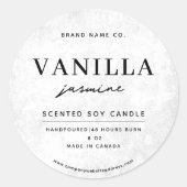 Modern White Rustic ラウンドシール (正面)