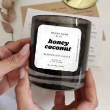 Modern White Rustic Texture Label