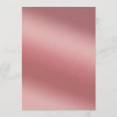 Modern White Script Typography Rose Gold Wedding 招待状 (裏面)