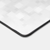 Modern White Square Pattern デスクマット (コーナー)