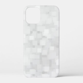 Modern White Square Pattern iPhone 12 Mini ケース