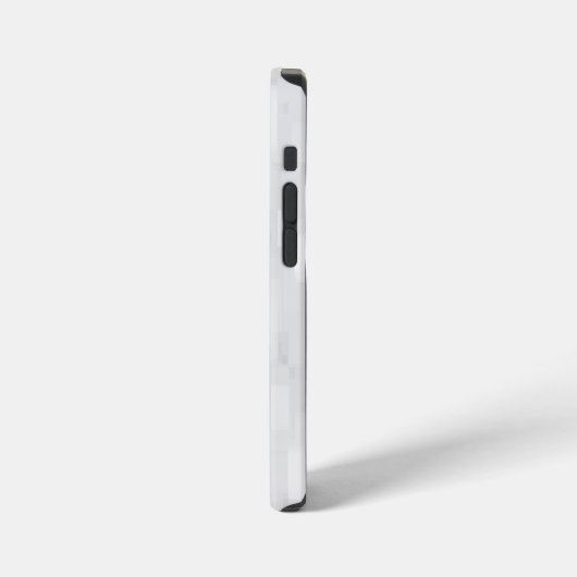 Modern White Square Pattern iPhoneケース (左側面)