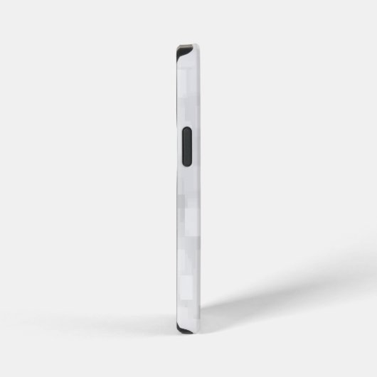 Modern White Square Pattern iPhoneケース (右側面)