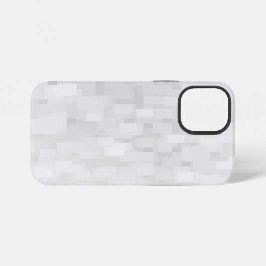 Modern White Square Pattern iPhoneケース (裏面横)