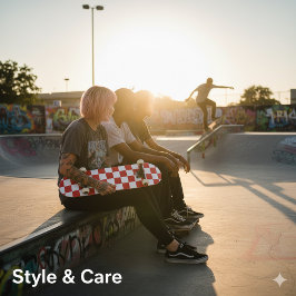 Modern White Squares on Christmas Red スケートボード