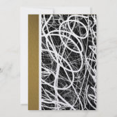 Modern White Swirl Wedding Invitation 招待状 (裏面)