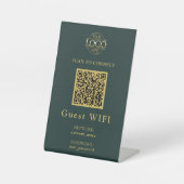 Modern Wifi Password &  Network | Business QR Code 台座サイン (正面)