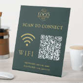 Modern Wifi Password & Network | QR Code Logo 台座サイン (インサイチュ)