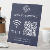 Modern Wifi Password & Network | QR Code Logo 台座サイン (インサイチュ)