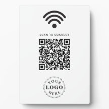 Modern WiFi QR Code Sign for Easy Guest Access
