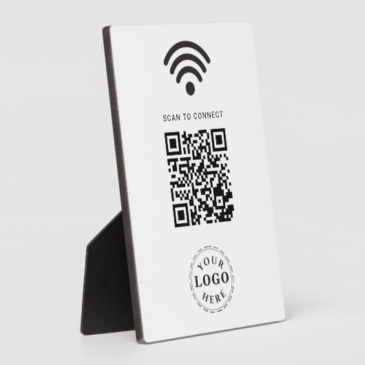 Modern WiFi QR Code Sign for Easy Guest Access フォトプラーク (側面)