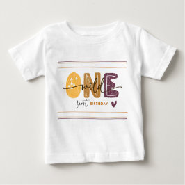 Modern Wild One First Birthday ベビーTシャツ