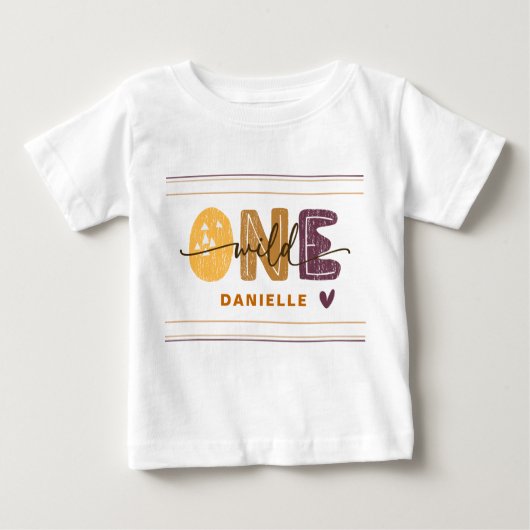Modern Wild One First Birthday ベビーTシャツ (正面)