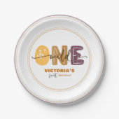 Modern Wild One First Birthday ペーパープレート (正面)