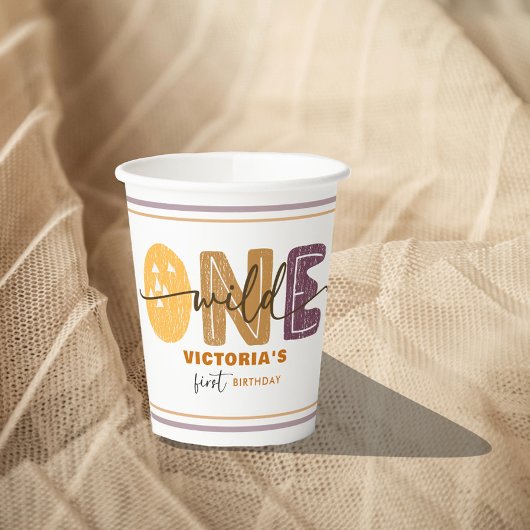 Modern Wild One first Birthday 紙コップ